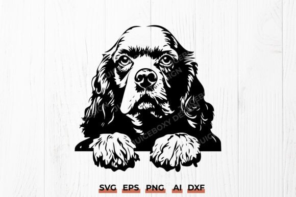 Adorable Cocker Spaniel SVG for Embroidery