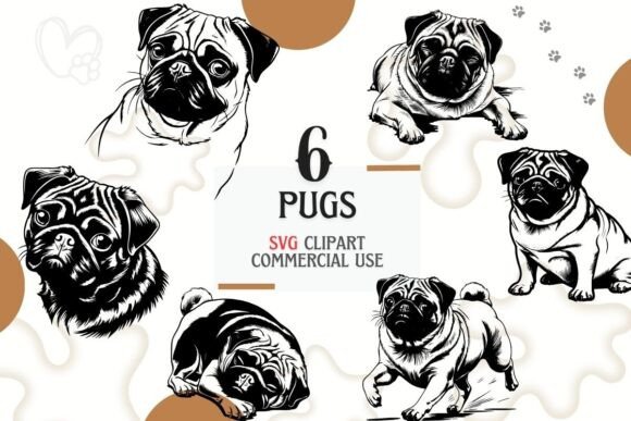 Adorable Pug Dog SVG