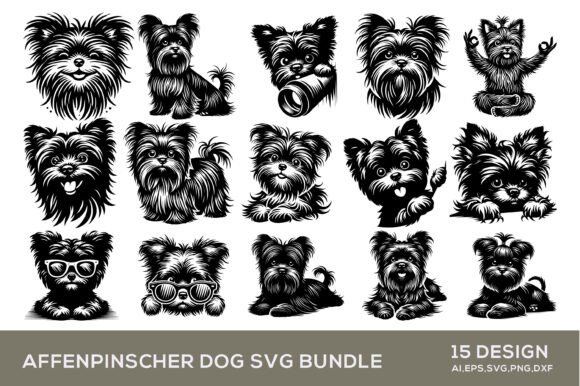 Affenpinscher Dog SVG Bundle Design