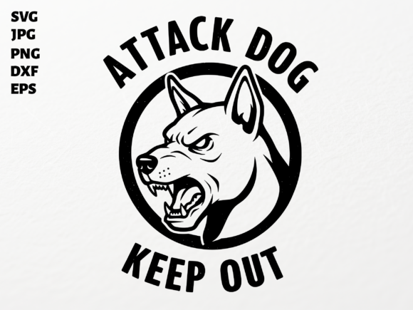 Attack Dog Keep Out SVG