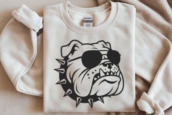 Bulldog Svg with Sunglasses