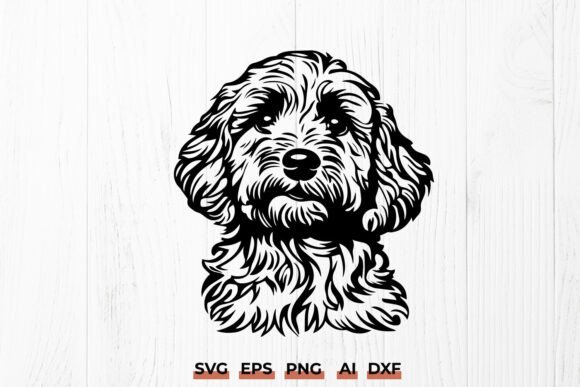 Cavapoo Dog SVG Cut File Cute Puppy