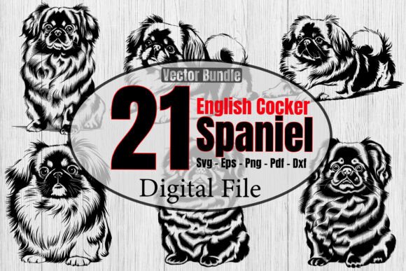 Cute English Cocker Spaniel Svg Bundle