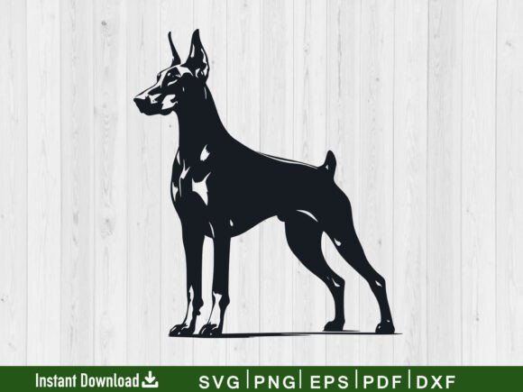 Dobermann Pinscher Dog Head Design