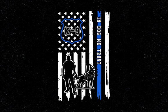 K9 Thin Blue Line Svg