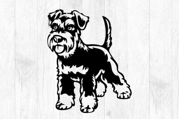 Miniature Schnauzer Svg for Embroidery