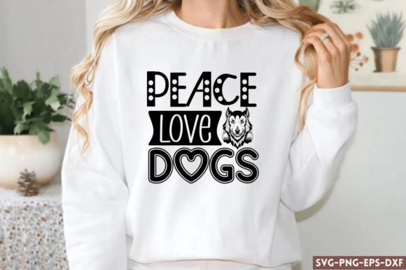 Peace Love Dogs SVG for Real Projects