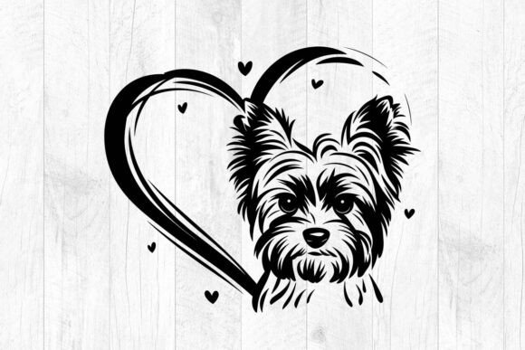 Yorkie Svg for Embroidery